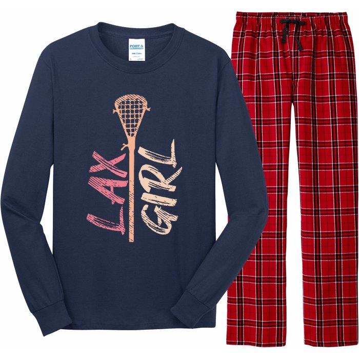 Lacrosse Stick Lax Player Mom Goalie Wife Women Gift Long Sleeve Pajama Set