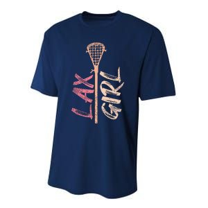 Lacrosse Stick Lax Player Mom Goalie Wife Women Gift Performance Sprint T-Shirt