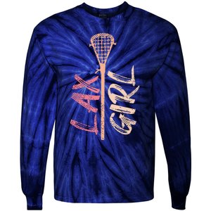 Lacrosse Stick Lax Player Mom Goalie Wife Women Gift Tie-Dye Long Sleeve Shirt