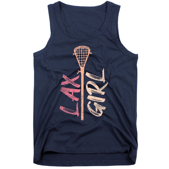 Lacrosse Stick Lax Player Mom Goalie Wife Women Gift Tank Top