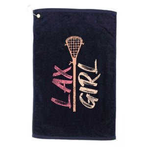 Lacrosse Stick Lax Player Mom Goalie Wife Women Gift Platinum Collection Golf Towel