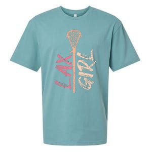 Lacrosse Stick Lax Player Mom Goalie Wife Women Gift Sueded Cloud Jersey T-Shirt