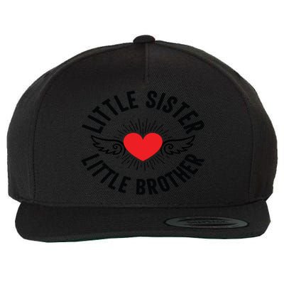 Little Sister. Little Brother Wool Snapback Cap