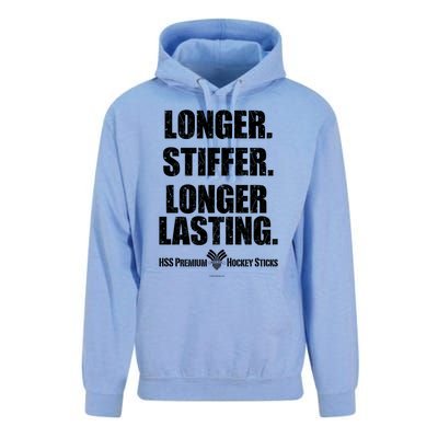 Longer Stiffer Longer Lasting Funny Hockey Stick Gift Unisex Surf Hoodie