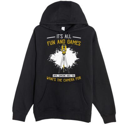Land Surveying Land Surveyor Premium Pullover Hoodie