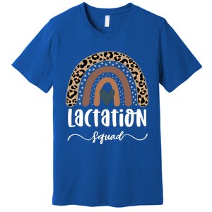 Lactation Squad Leopard Rainbow Matching Lactation Nurse Gift Premium T-Shirt