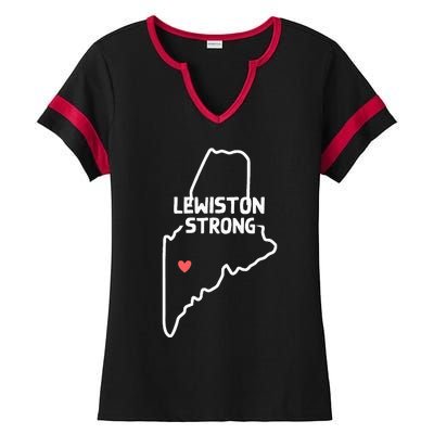 Lewiston Strong Ladies Halftime Notch Neck Tee