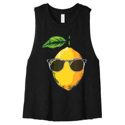 Lemon Sunglasses Women's Racerback Cropped Tank