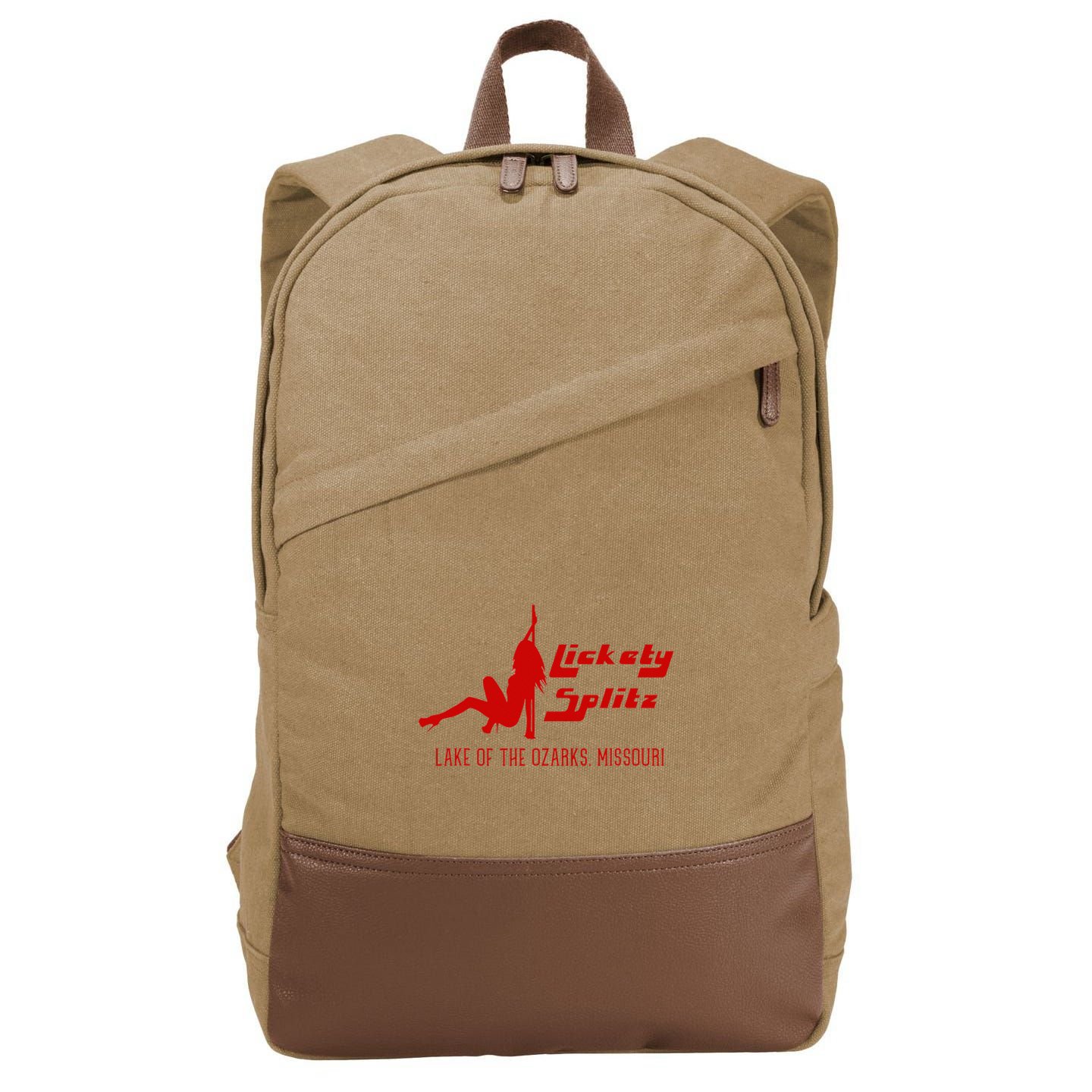 Lickety Splitz Lake Of The Ozarks Missouri Strip Club Cotton Canvas Backpack