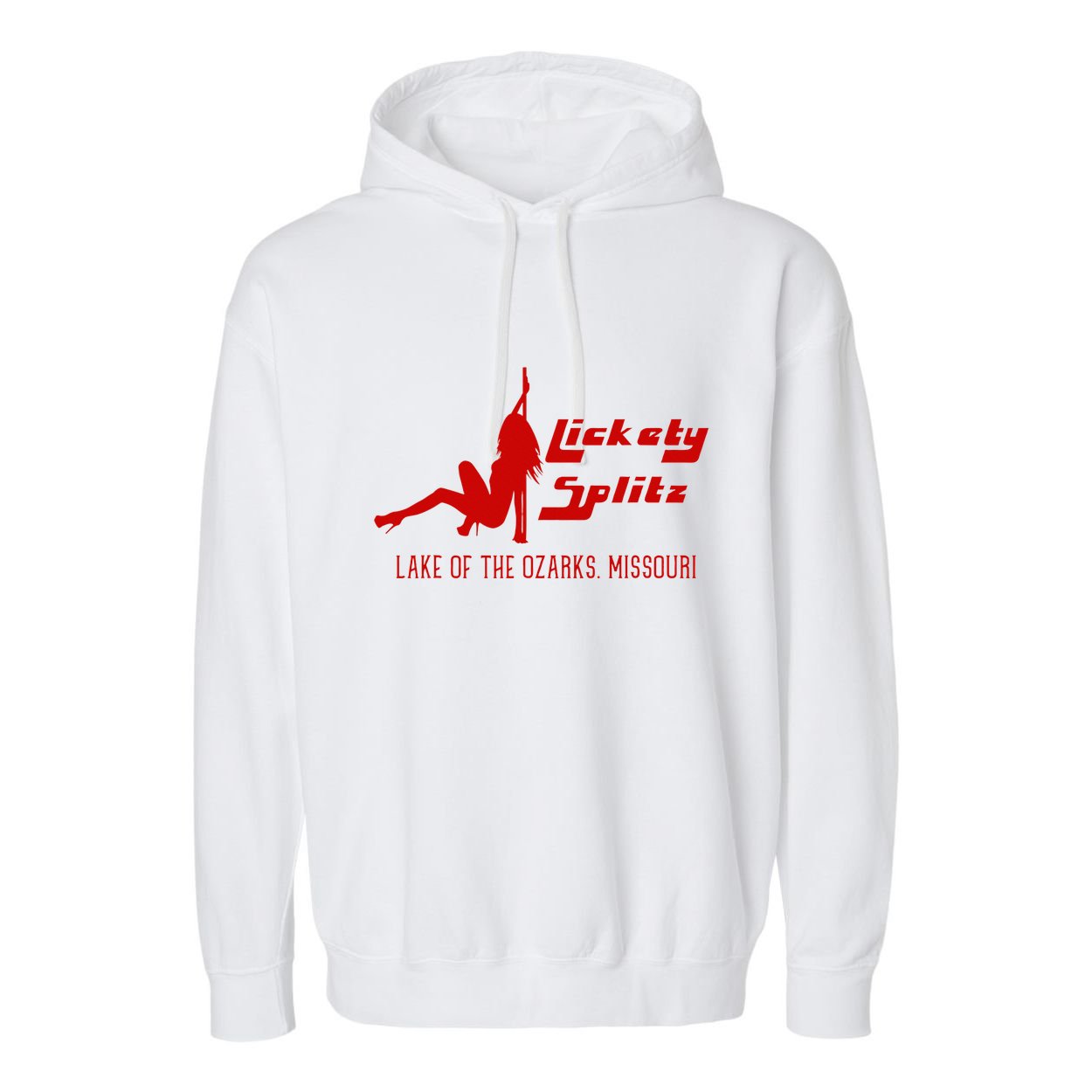 Lickety Splitz Lake Of The Ozarks Missouri Strip Club Garment-Dyed Fleece Hoodie