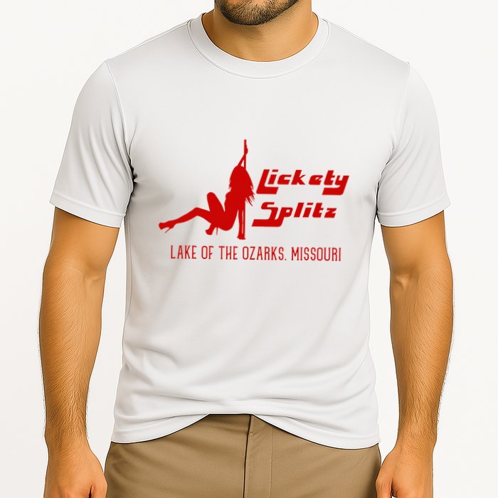 Lickety Splitz Lake Of The Ozarks Missouri Strip Club Cooling Performance Crew T-Shirt