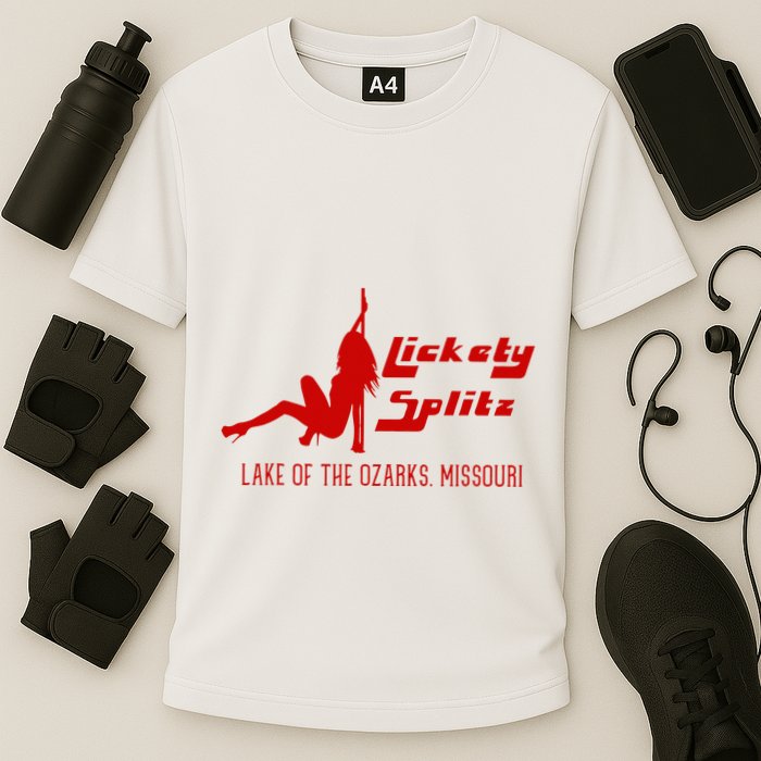 Lickety Splitz Lake Of The Ozarks Missouri Strip Club Cooling Performance Crew T-Shirt