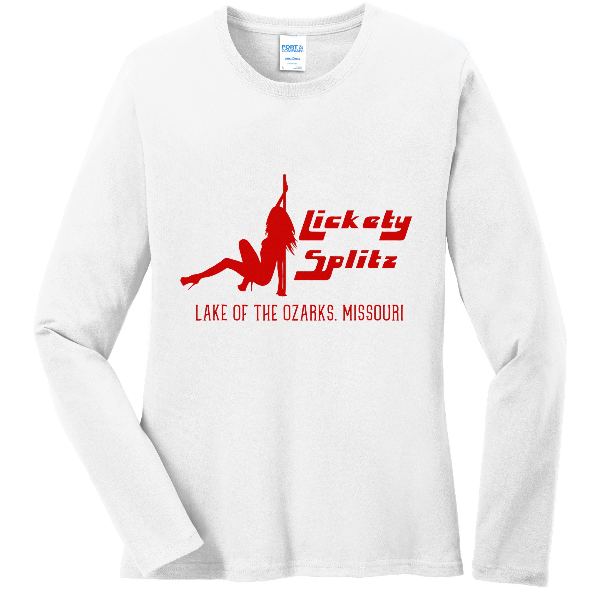 Lickety Splitz Lake Of The Ozarks Missouri Strip Club Ladies Long Sleeve Shirt