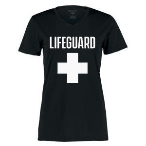 Lifeguard Sayings Life Guard Job Women's Momentum V-Neck T-Shirt