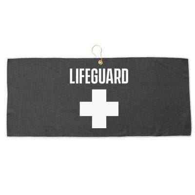 Lifeguard Sayings Life Guard Job Large Microfiber Waffle Golf Towel