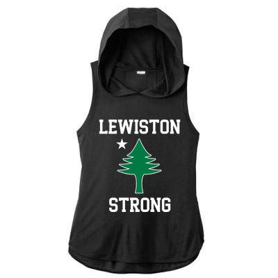 Lewiston Strong Ladies PosiCharge Tri-Blend Wicking Draft Hoodie Tank