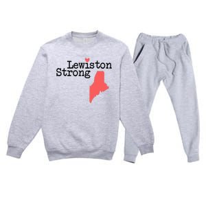 Lewiston Strong Lewiston Strong  Lewiston Stron  Premium Crewneck Sweatsuit Set