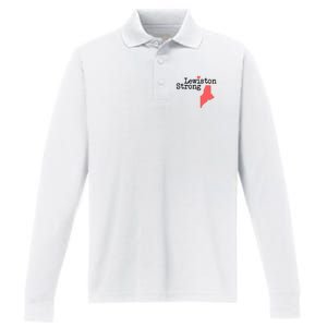 Lewiston Strong Lewiston Strong  Lewiston Stron  Performance Long Sleeve Polo