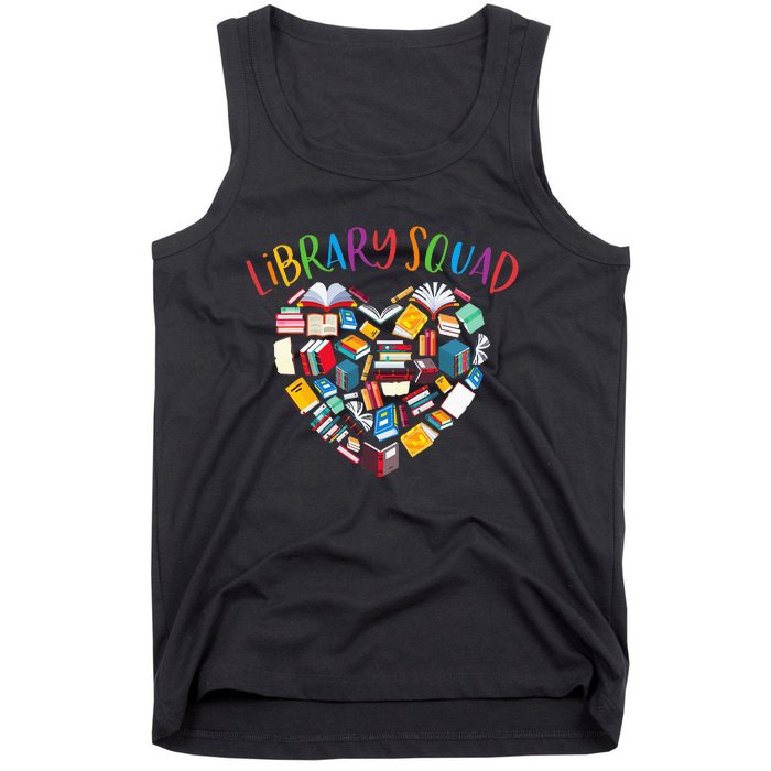 Library Squad Librarian Bookworm Book Lover Tank Top