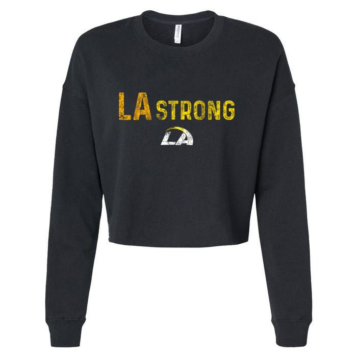 La Strong Lafd Cropped Pullover Crew