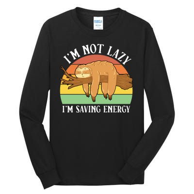 Lazy Sloth Tall Long Sleeve T-Shirt