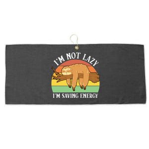 Lazy Sloth Large Microfiber Waffle Golf Towel