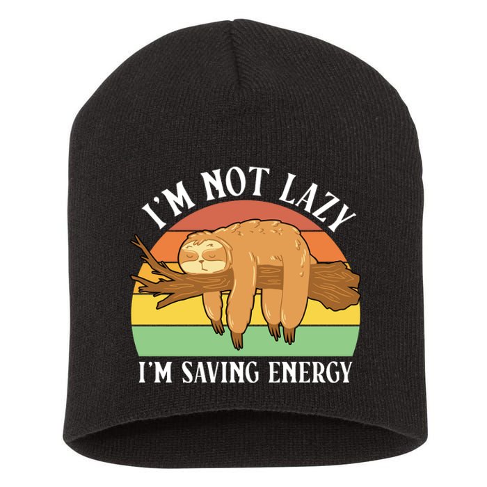 Lazy Sloth Short Acrylic Beanie