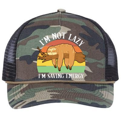 Lazy Sloth Retro Rope Trucker Hat Cap