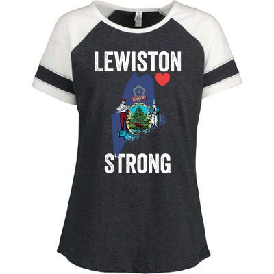 Lewiston Strong Enza Ladies Jersey Colorblock Tee