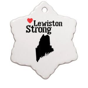 Lewiston Strong Ceramic Star Ornament