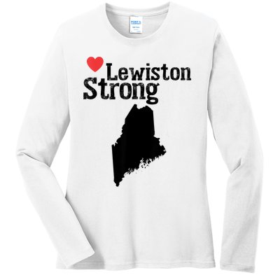 Lewiston Strong Ladies Long Sleeve Shirt