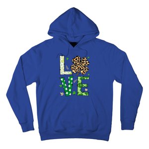 Love Shamrock Leopard Happy St Patrick's Day Funny Gift Hoodie