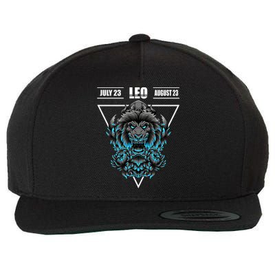 Lion Symbol Leo Horoscope Zodiac Leo Meaningful Gift Wool Snapback Cap