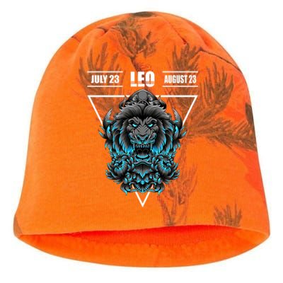 Lion Symbol Leo Horoscope Zodiac Leo Meaningful Gift Kati - Camo Knit Beanie