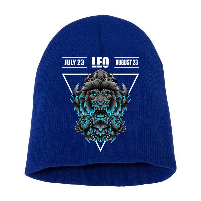 Lion Symbol Leo Horoscope Zodiac Leo Meaningful Gift Short Acrylic Beanie