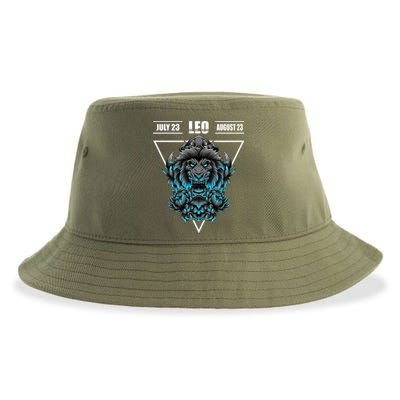 Lion Symbol Leo Horoscope Zodiac Leo Meaningful Gift Sustainable Bucket Hat