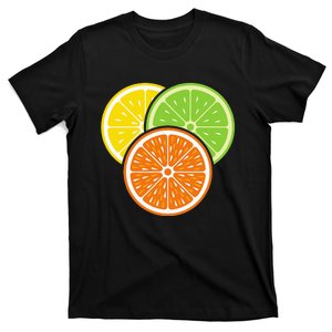 Lemon Slice Lime Orange Citrus Vegan Summer Fruit T-Shirt