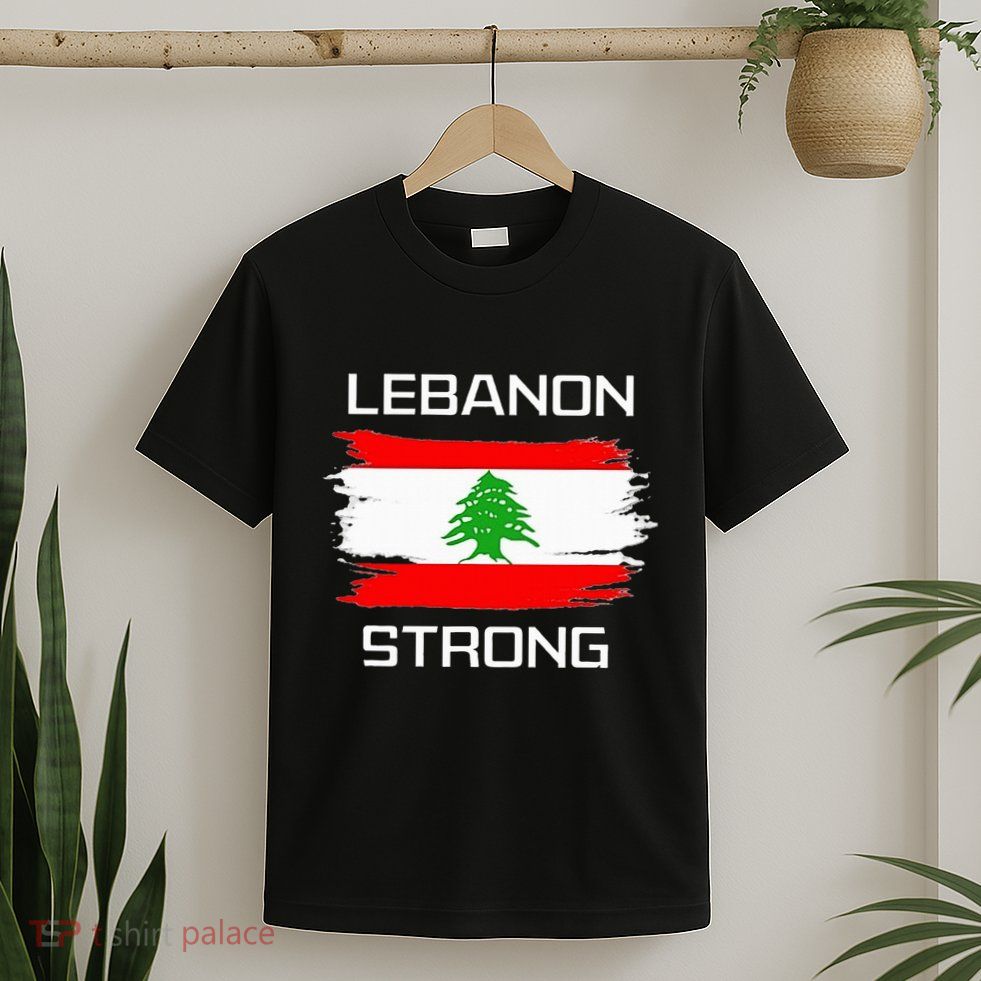 Lebanon Strong Lebanese Flag Souvenir Beirut Cedar Tree T-Shirt