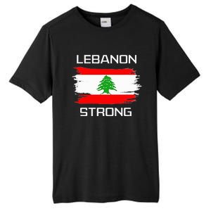 Lebanon Strong Lebanese Flag Souvenir Beirut Cedar Tree Tall Fusion ChromaSoft Performance T-Shirt