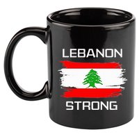 Lebanon Strong Lebanese Flag Souvenir Beirut Cedar Tree 11oz C Handle Ceramic Mug
