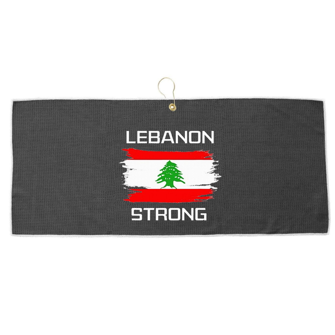 Lebanon Strong Lebanese Flag Souvenir Beirut Cedar Tree Large Microfiber Waffle Golf Towel