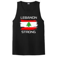 Lebanon Strong Lebanese Flag Souvenir Beirut Cedar Tree PosiCharge Competitor Tank