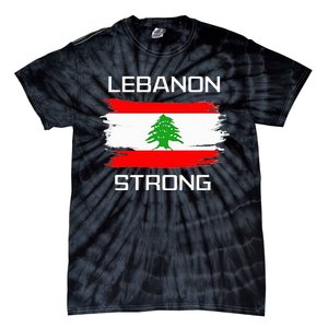 Lebanon Strong Lebanese Flag Souvenir Beirut Cedar Tree Tie-Dye T-Shirt