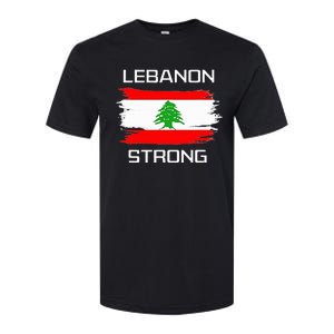 Lebanon Strong Lebanese Flag Souvenir Beirut Cedar Tree Softstyle CVC T-Shirt