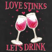 Love Stinks Lets Drink Anti Valentine 7 Panel Mesh Trucker Snapback Hat
