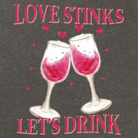 Love Stinks Lets Drink Anti Valentine Cotton Canvas Backpack