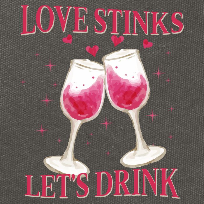 Love Stinks Lets Drink Anti Valentine Cotton Canvas Backpack