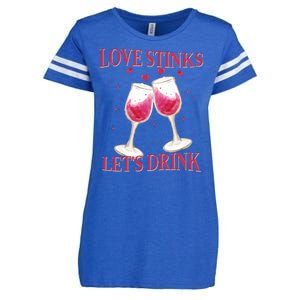 Love Stinks Lets Drink Anti Valentine Enza Ladies Jersey Football T-Shirt