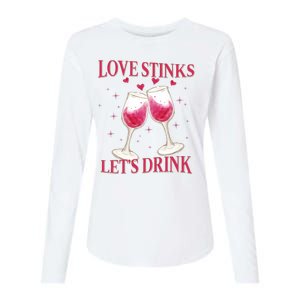 Love Stinks Lets Drink Anti Valentine Womens Cotton Relaxed Long Sleeve T-Shirt