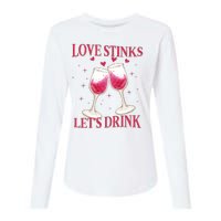 Love Stinks Lets Drink Anti Valentine Womens Cotton Relaxed Long Sleeve T-Shirt